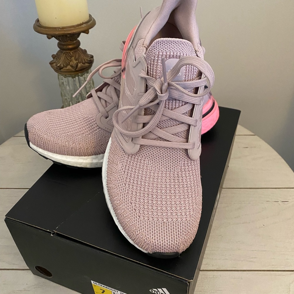 Adidas Ultra Boost size 7 pink/black/neon orange